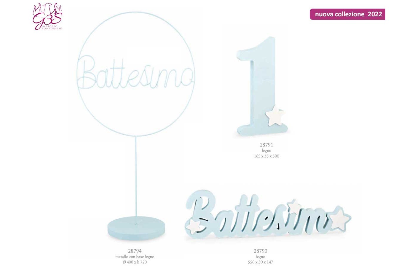 ALLESTIMENTO BATTESIMO CELESTE