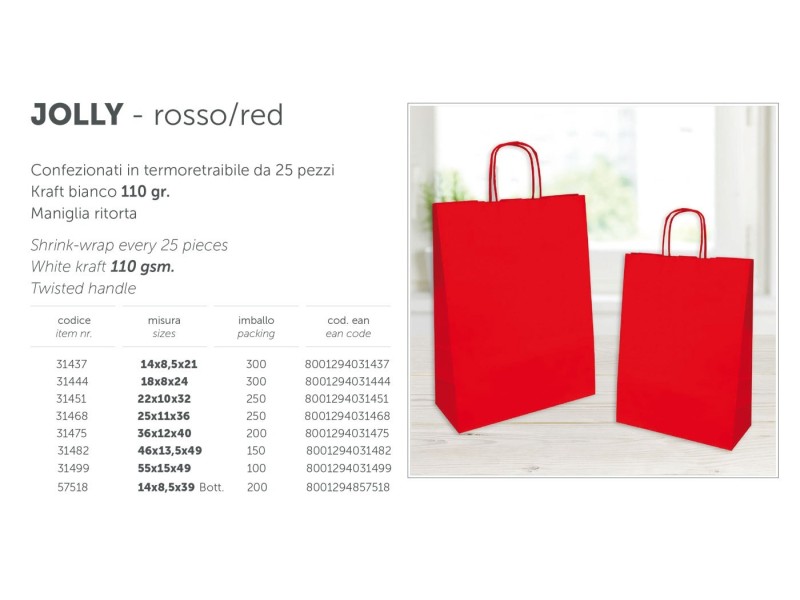 SHOPPER JOLLY ROSSO